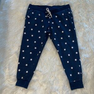 💙Women’s Navy Sweatpants/Joggers with White Stars 💙 Size XL